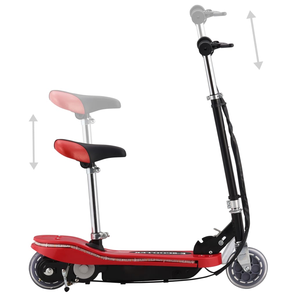 Monopattino con Sella e LED 120 W Rosso