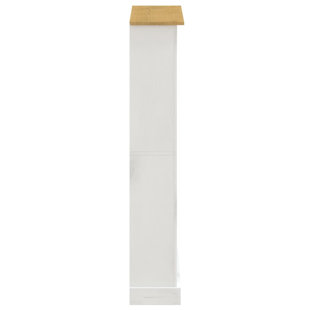 Libreria a 4 Ripiani Pino Messicano Corona Bianco 80x29x150 cm