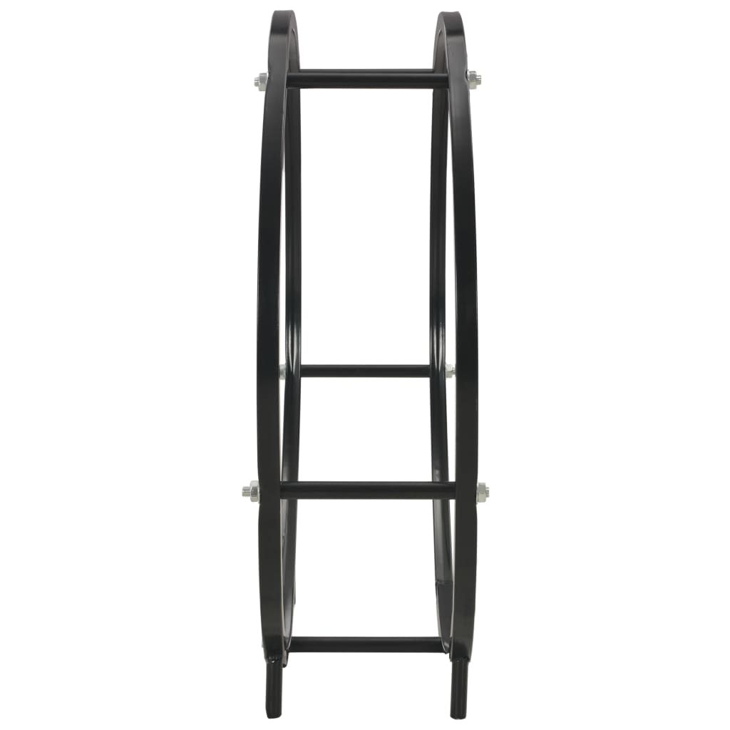 Rastrelliera per Legna da Ardere Nera 70x20x70 cm in Acciaio