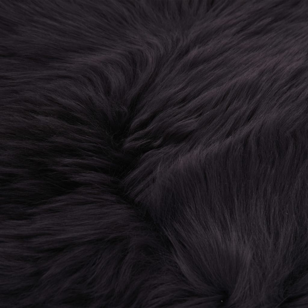 Tappeto in Pelle di Montone 60x180 cm Grigio Scuro