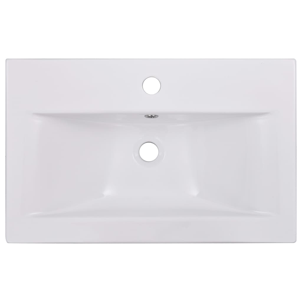 Lavabo da Incasso 61x39,5x18,5 cm in Ceramica Bianco