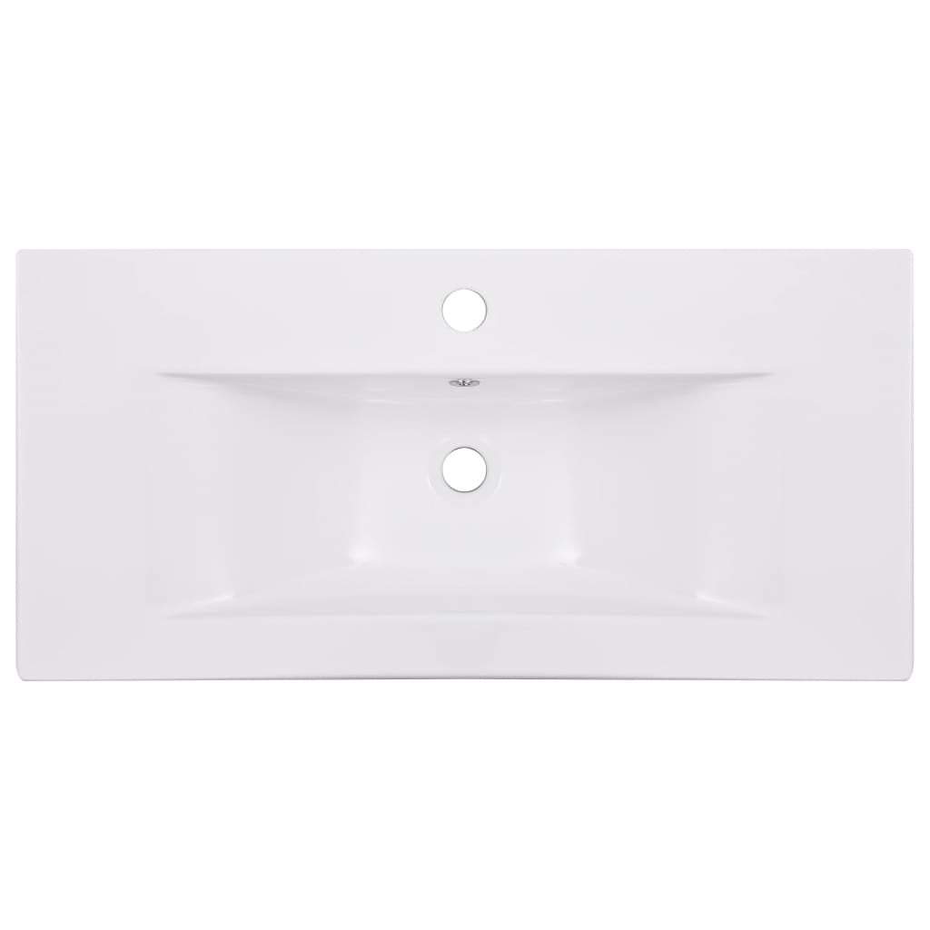 Lavabo da Incasso 81x39,5x18,5 cm in Ceramica Bianco