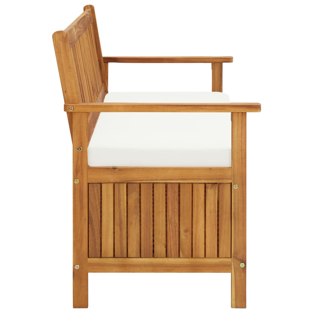 Cassapanca con Cuscini 148 cm Legno Massello d'Acacia