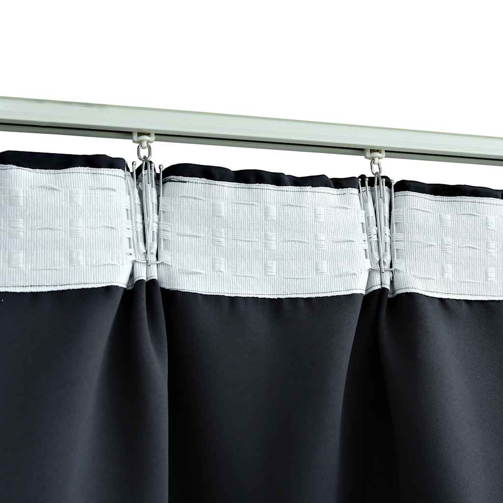 Tenda Oscurante con Ganci Antracite 290x245 cm