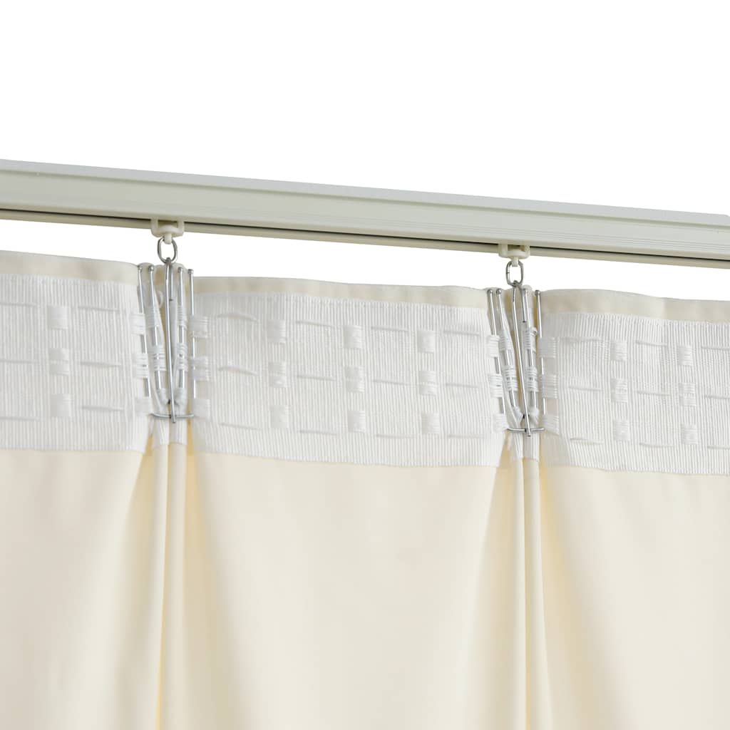 Tenda Oscurante con Ganci Crema in Velluto 290x245 cm