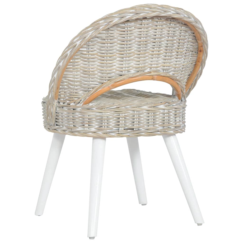 Poltrona in Rattan Kubu Bianco