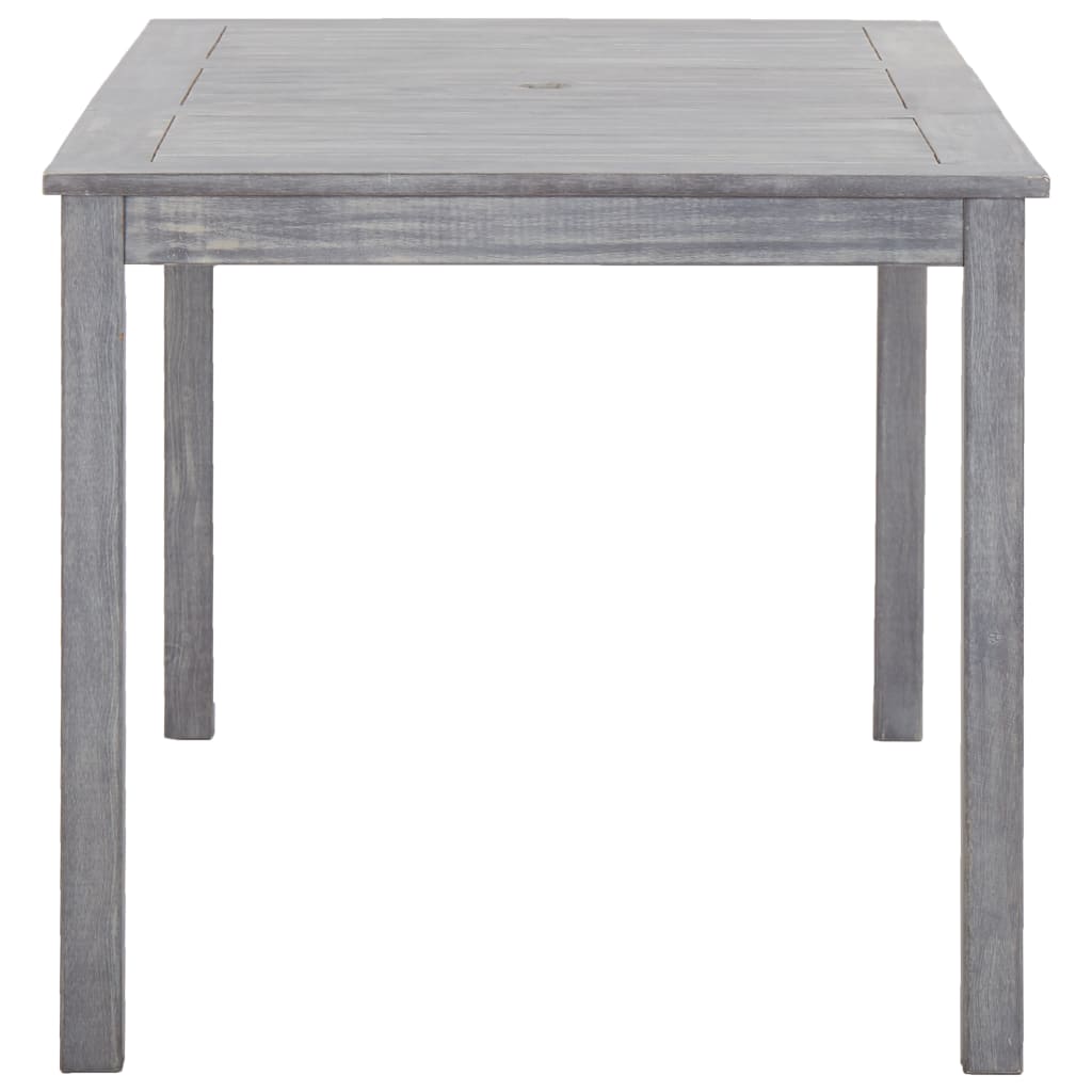 Set da Pranzo da Giardino 5 pz Grigio Legno Massello di Acacia