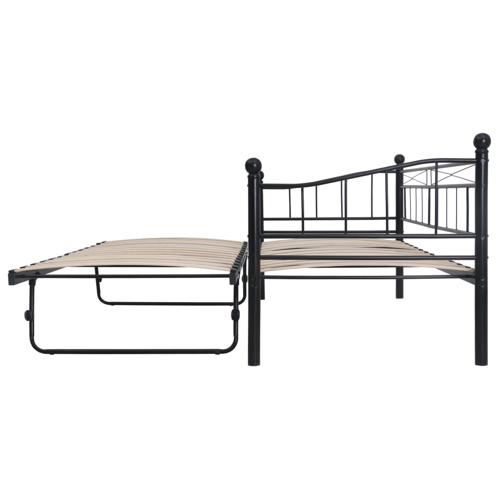 Giroletto Nero in Acciaio 180x200/90x200 cm