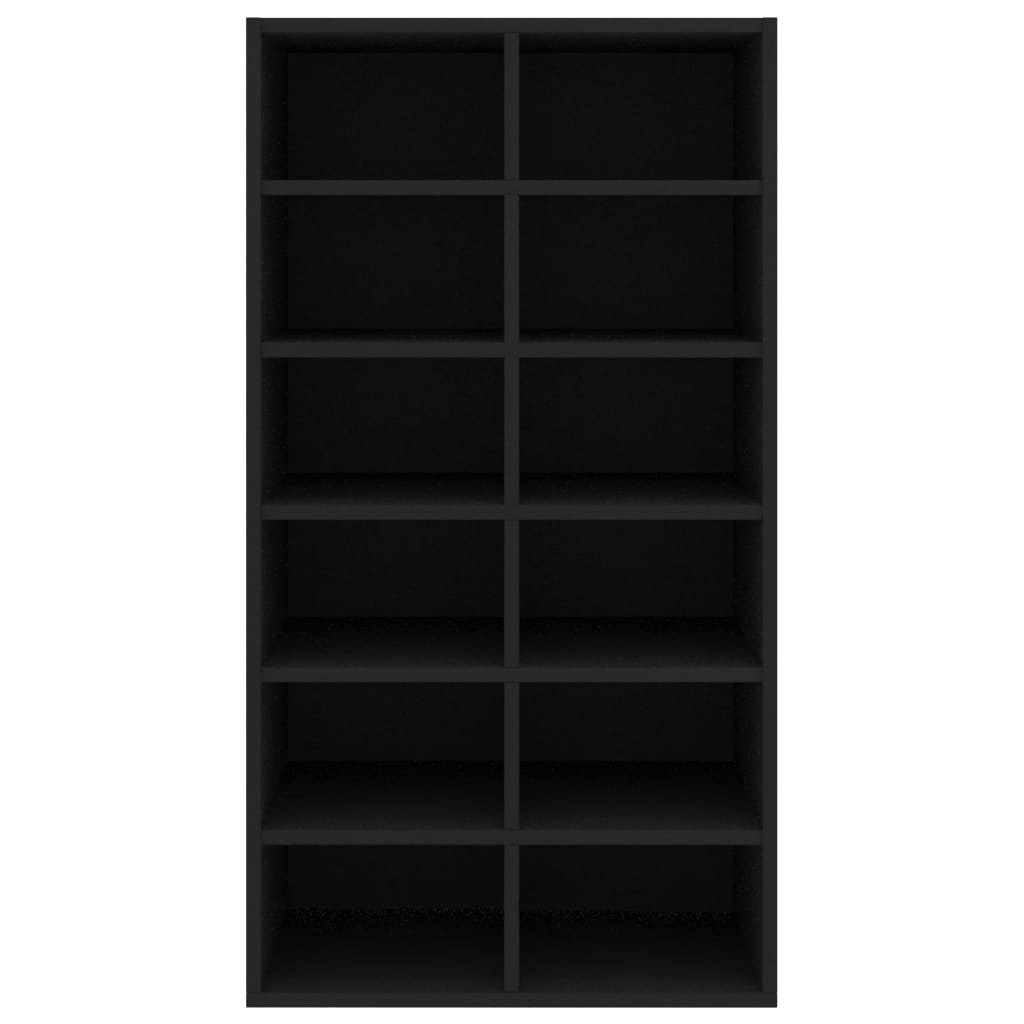 Scarpiera Nera 54x34x100,5 cm in Legno Multistrato
