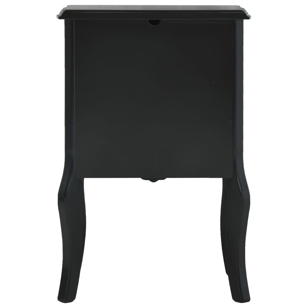 Comodino Nero 43x32x65 cm in MDF