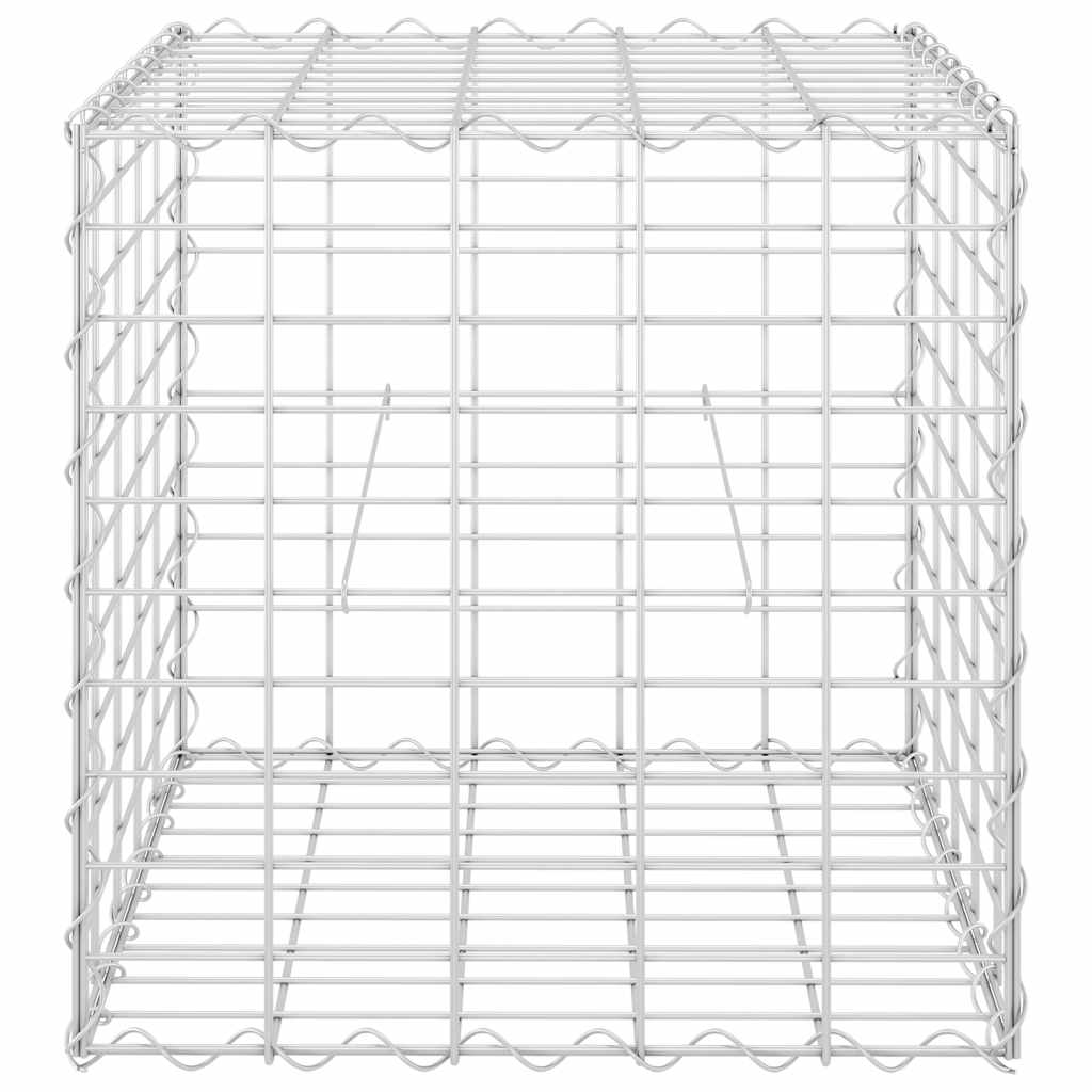 Gabbione Letto Rialzato a Cubo in Filo di Acciaio 50x50x50 cm