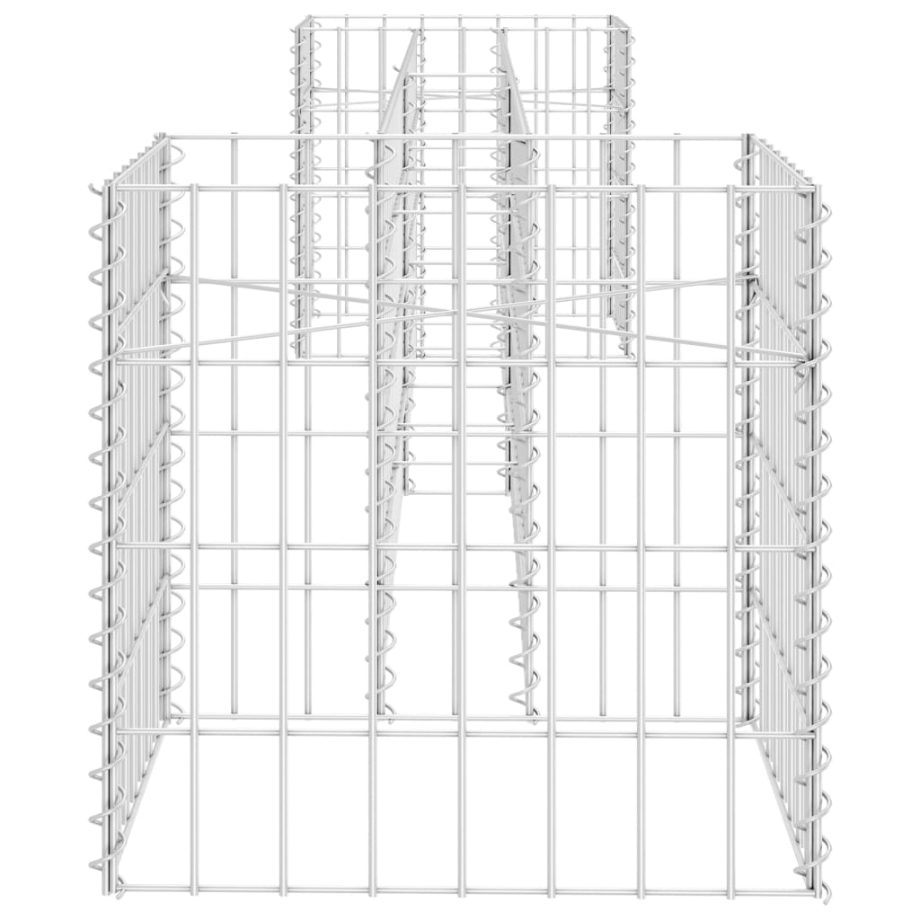 Gabbione Fioriera ad "H" in Filo di Acciaio 260x40x40 cm