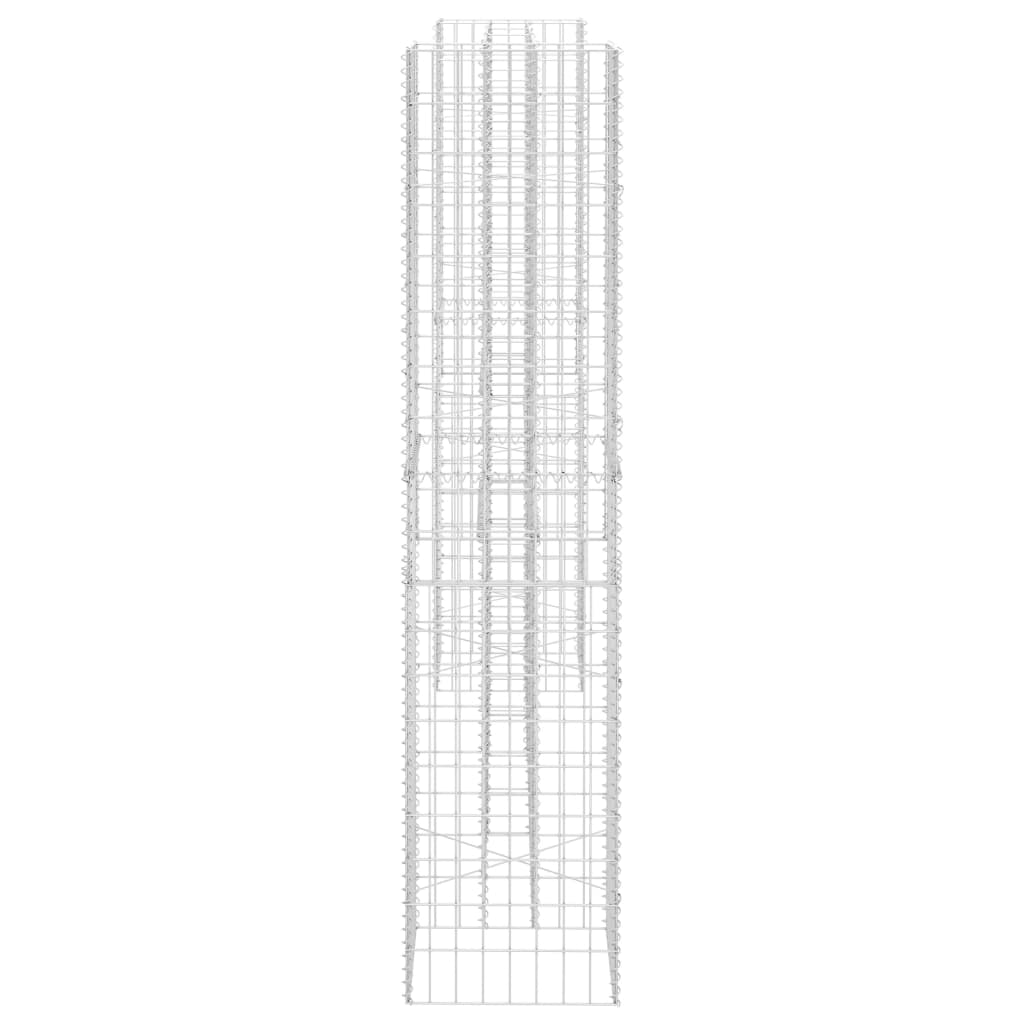 Gabbione Fioriera ad "H" in Filo di Acciaio 260x40x180 cm