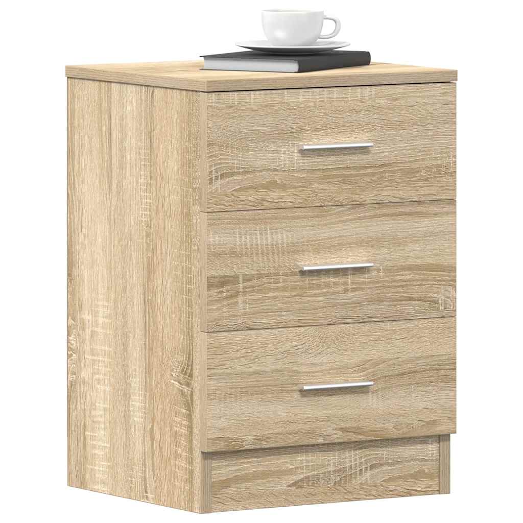 Comodini 2 pz Rovere Sonoma 38x35x56 cm in Legno Multistrato