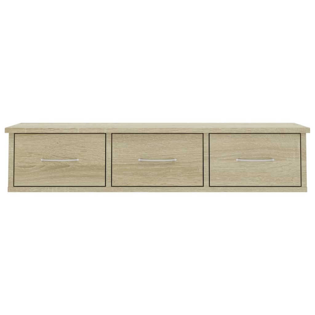 Scaffale Cassetti Parete Rovere Sonoma 88x26x18,5cm Multistrato