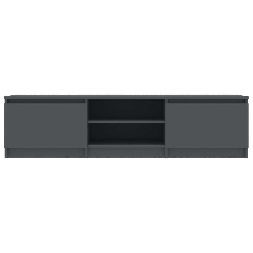 Mobile Porta TV Grigio 140x40x35,5 cm in Legno Multistrato