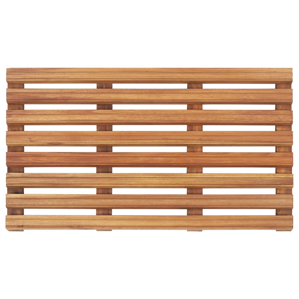 Pedane da Bagno 2 pz in Legno Massello d'Acacia 56x37 cm