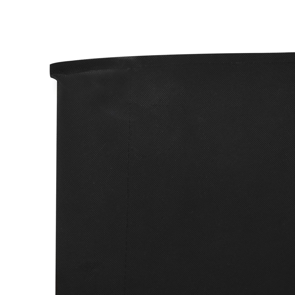 Paravento a 9 Pannelli in Tessuto 1200x160 cm Nero