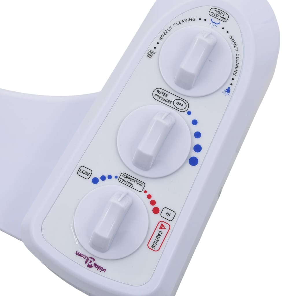 Bidet Accessorio per WC a Doppio Ugello Acqua Calda e Fredda