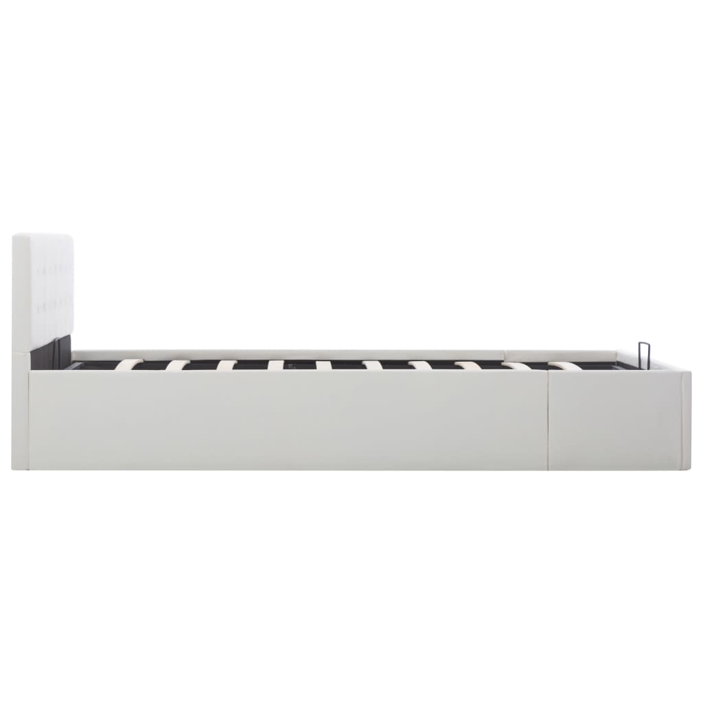 Giroletto con Contenitore Idraulico Bianco Similpelle 140x200cm