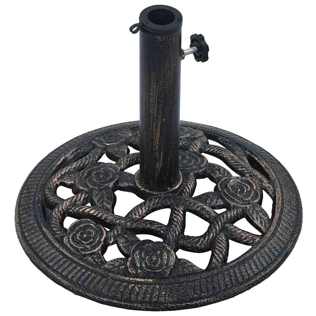 Base Ombrellone Nero e Bronzo 9 kg 40 cm in Ghisa