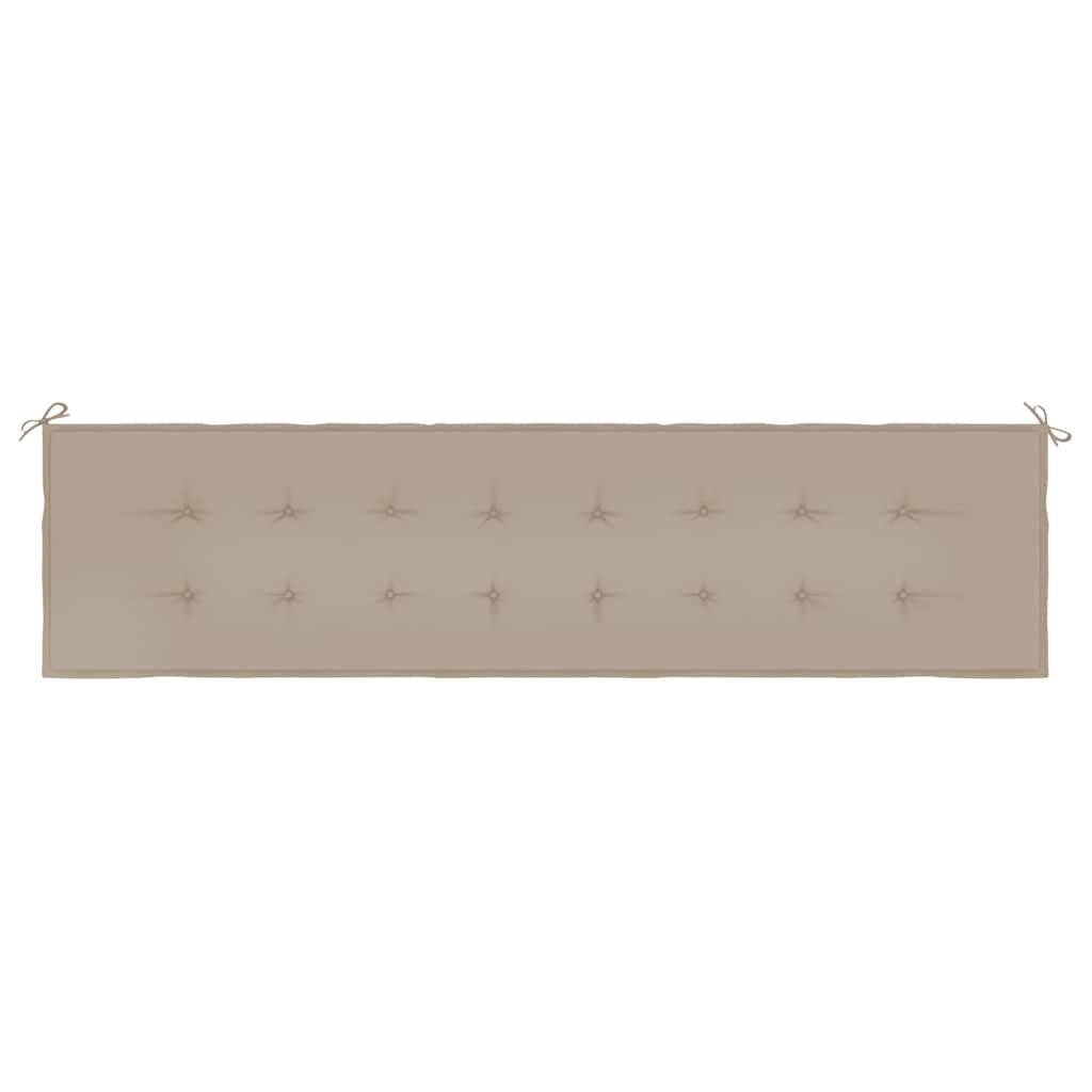 Cuscino per Panca Tortora 200x50x3 cm in Tessuto Oxford