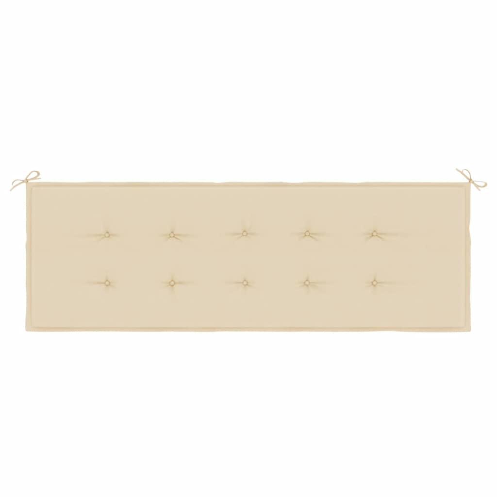 Cuscino per Panca Beige 150x50x3 cm in Tessuto Oxford