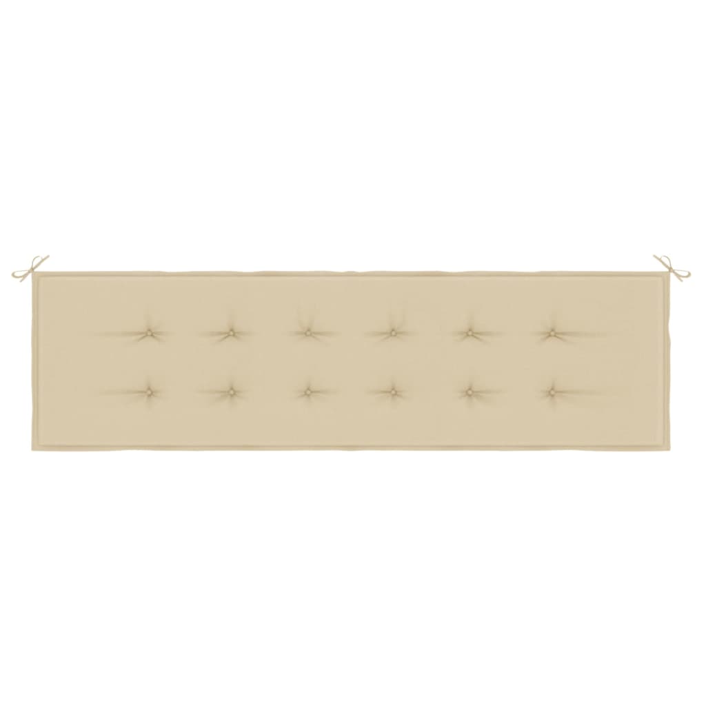 Cuscino per Panca Beige 180x50x3 cm in Tessuto Oxford