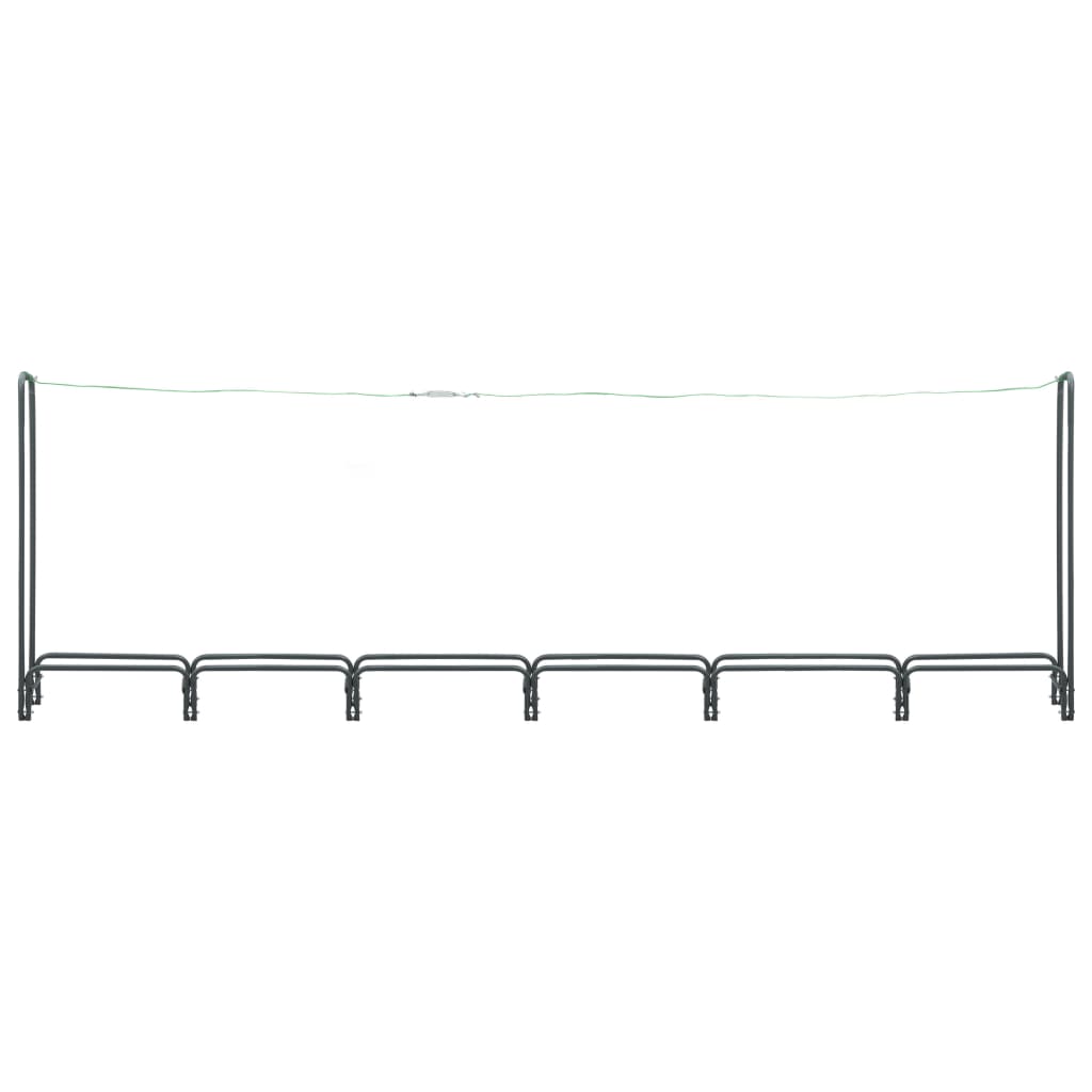 Rastrelliera per Legna da Ardere Antracite 360x35x120cm Acciaio