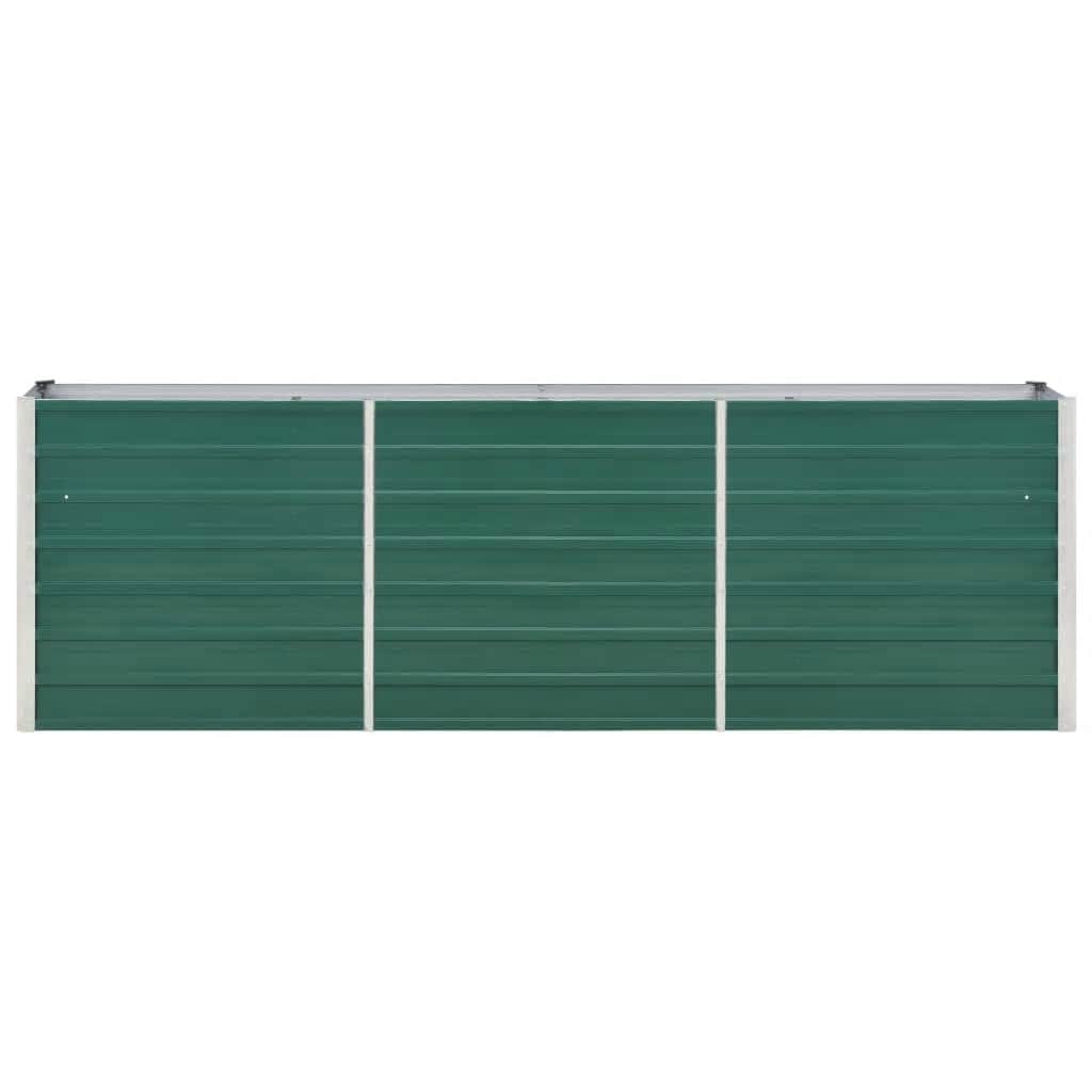 Letto Rialzato in Acciaio Zincato 240x40x77 cm Verde