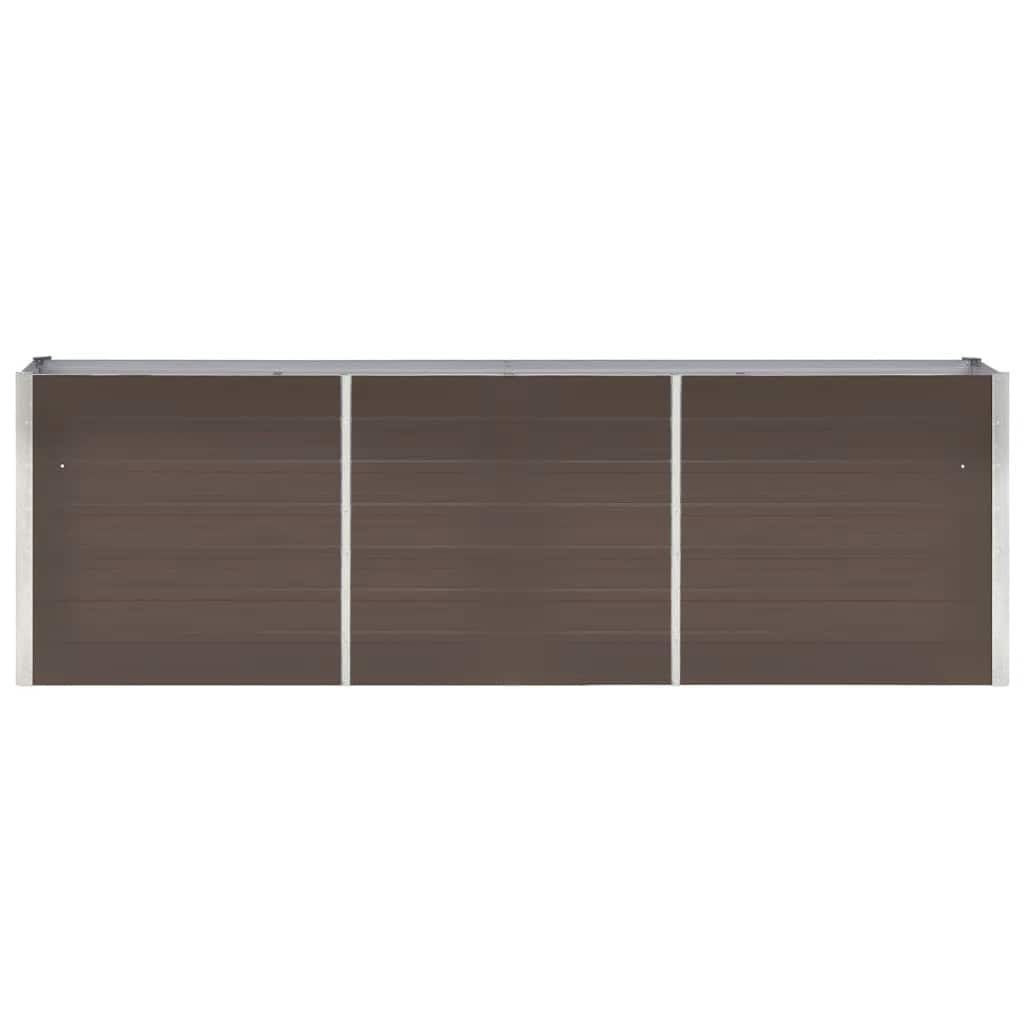 Letto Rialzato in Acciaio Zincato 240x40x77 cm Marrone