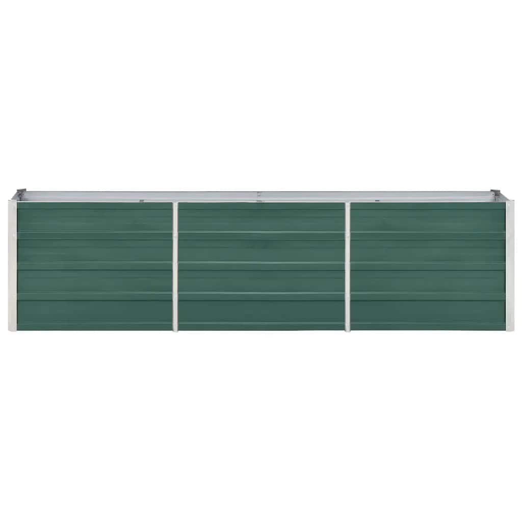 Letto Rialzato in Acciaio Zincato 240x40x45 cm Verde