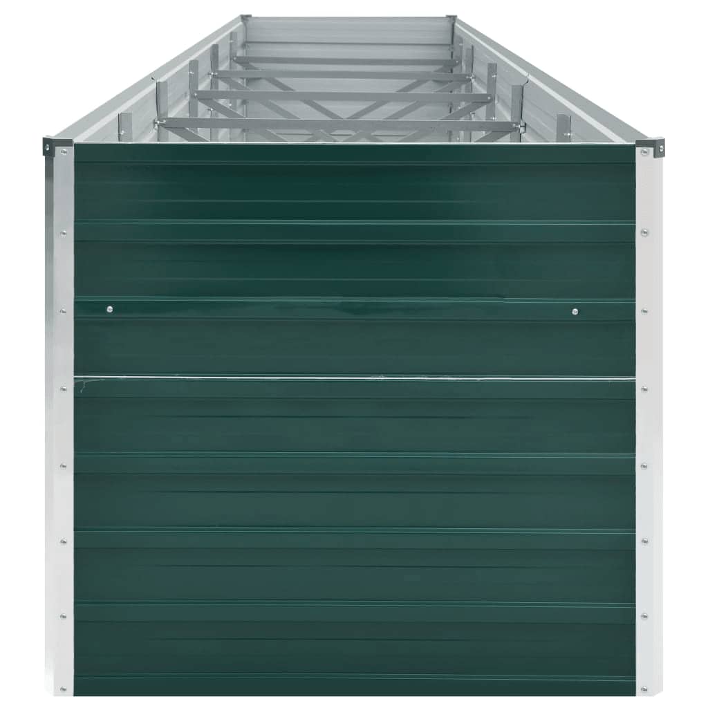 Letto Rialzato da Giardino Acciaio Zincato 480x80x77 cm Verde