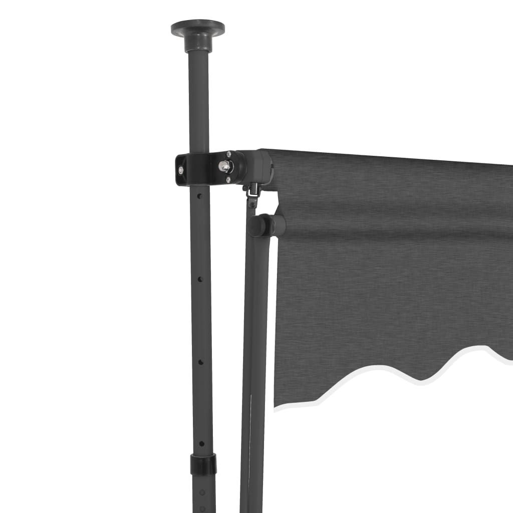 Tenda da Sole Retrattile Manuale con LED 150 cm Antracite
