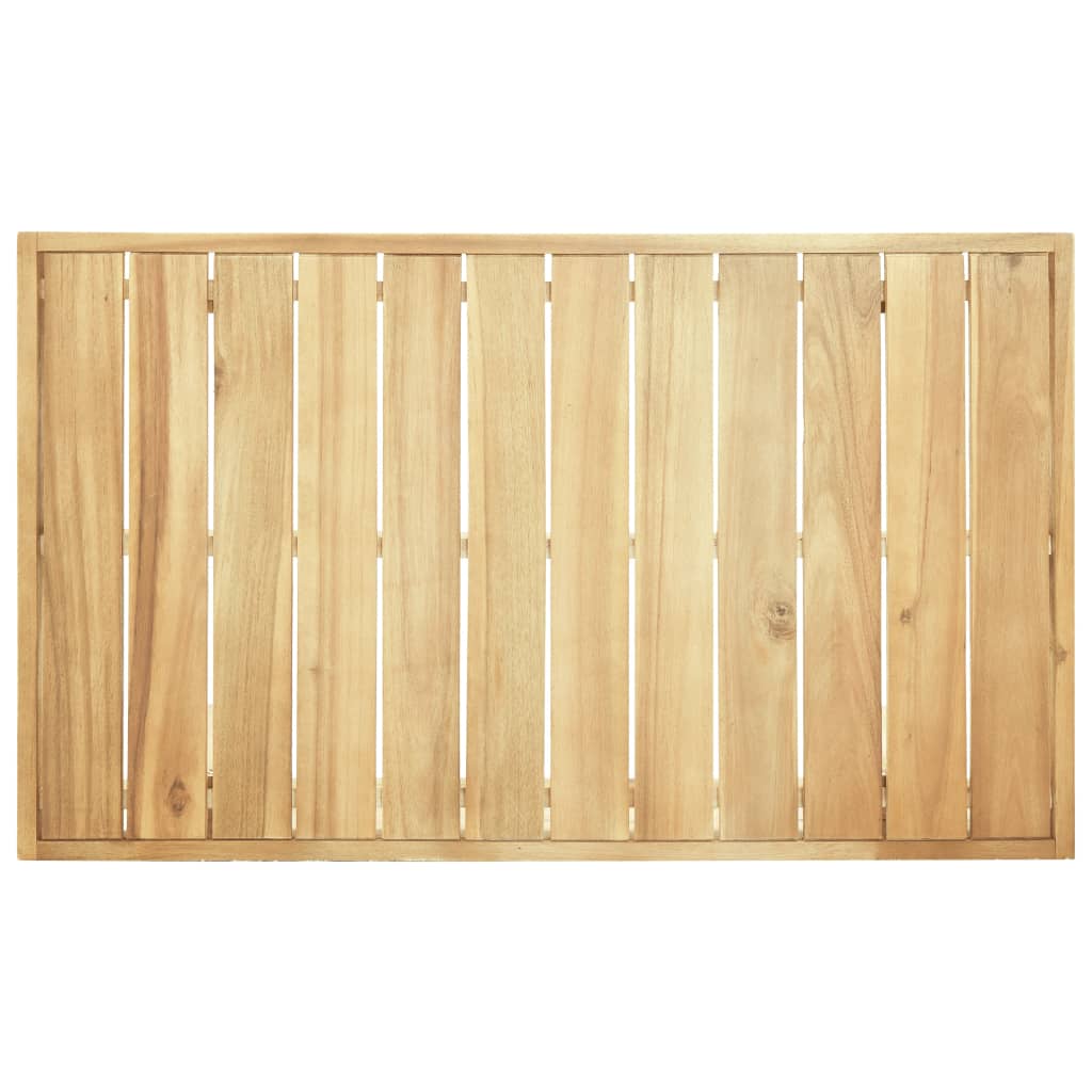 Tavolino da Salotto 100x60x25 cm in Legno Massello di Acacia