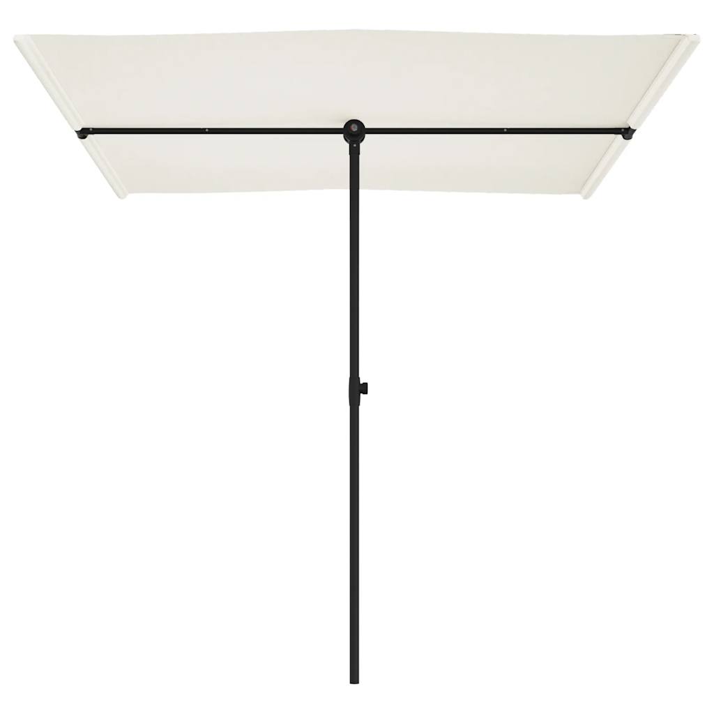 Ombrellone da Giardino Palo in Alluminio 2x1,5 m Bianco Sabbia