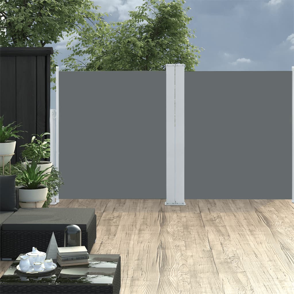 Tenda da sole laterale retrattile antracite 140x600 cm