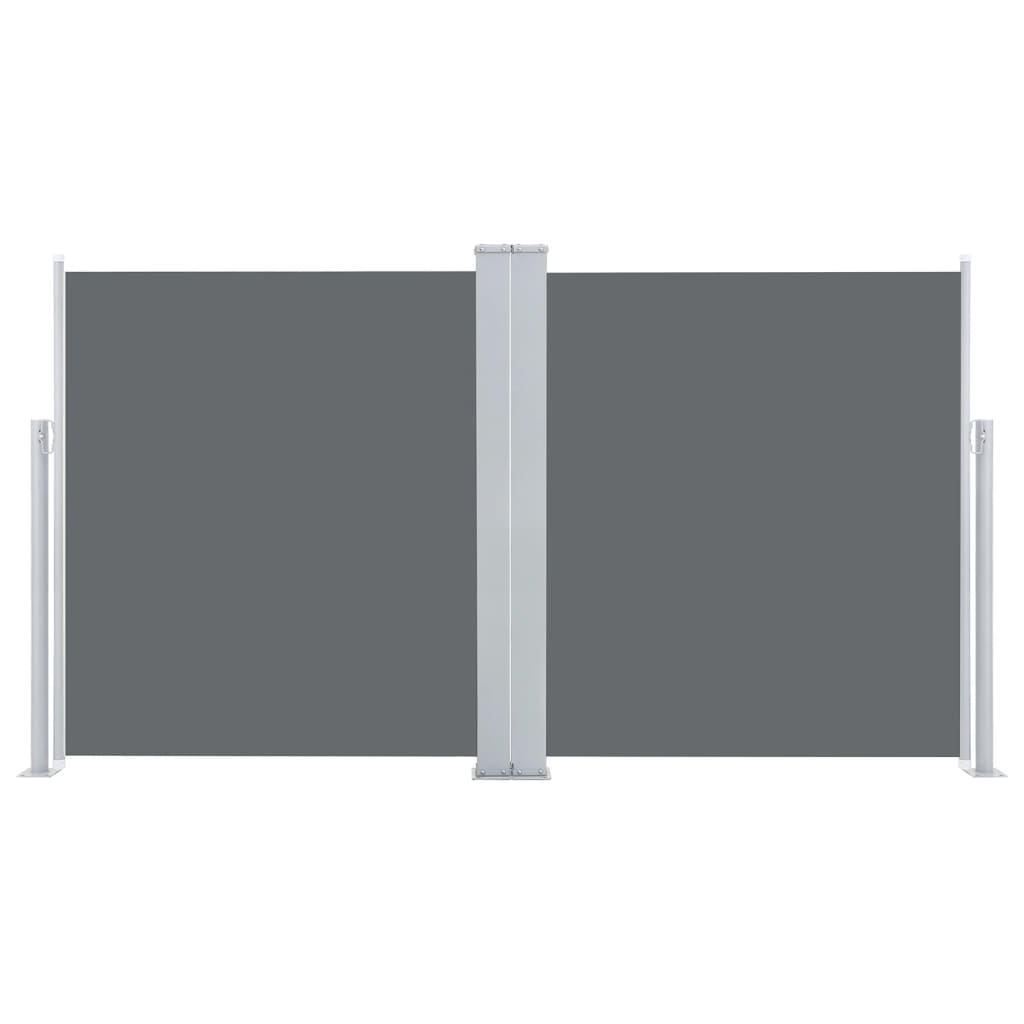 Tenda da Sole Due Lati Retrattile per Patio 170x600cm Antracite
