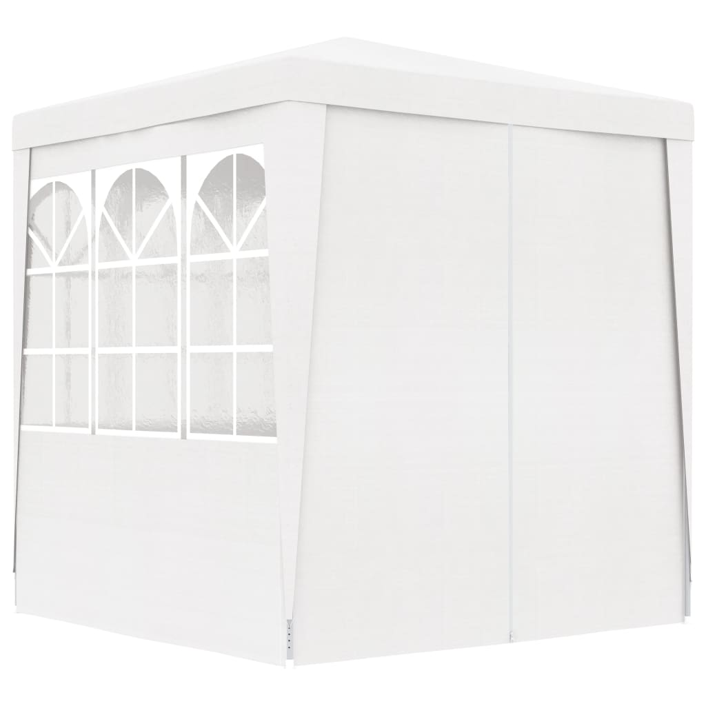Gazebo Professionale con Pareti 2,5x2,5 m Bianco 90 g/m²