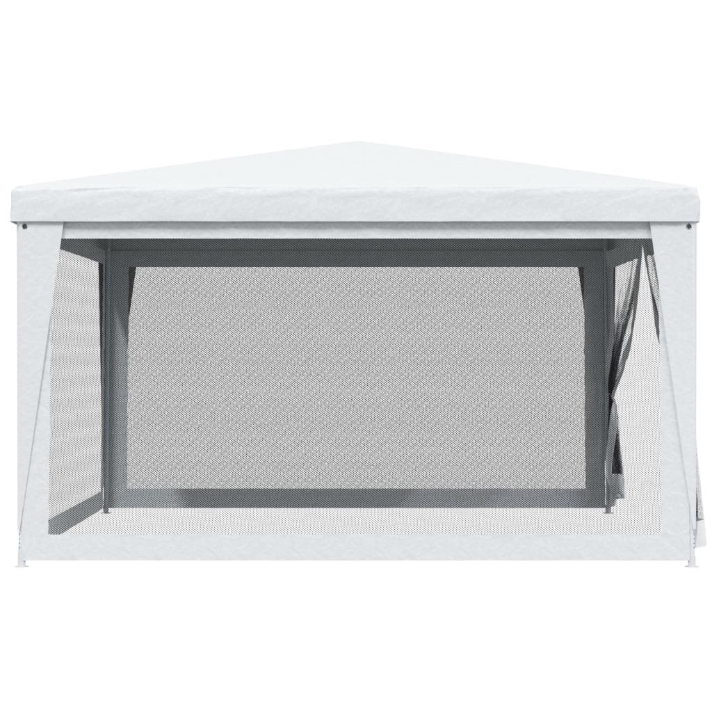 Tendone per Feste con 4 Pareti in Rete 4x4 m Bianco