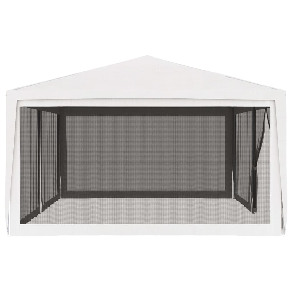 Tendone per Feste con 4 Pareti in Rete 4x6 m Bianco