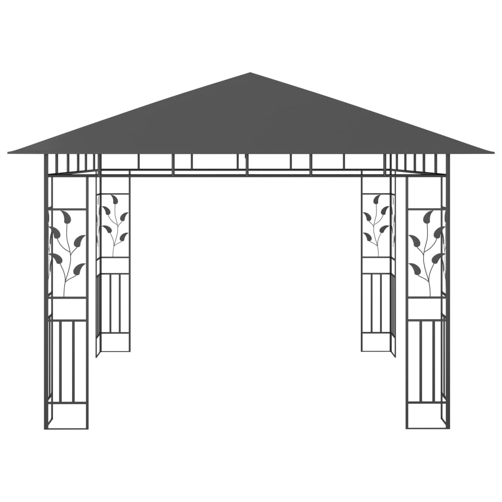 Gazebo con Zanzariera 3x3x2,73 m Antracite 180 g/m²