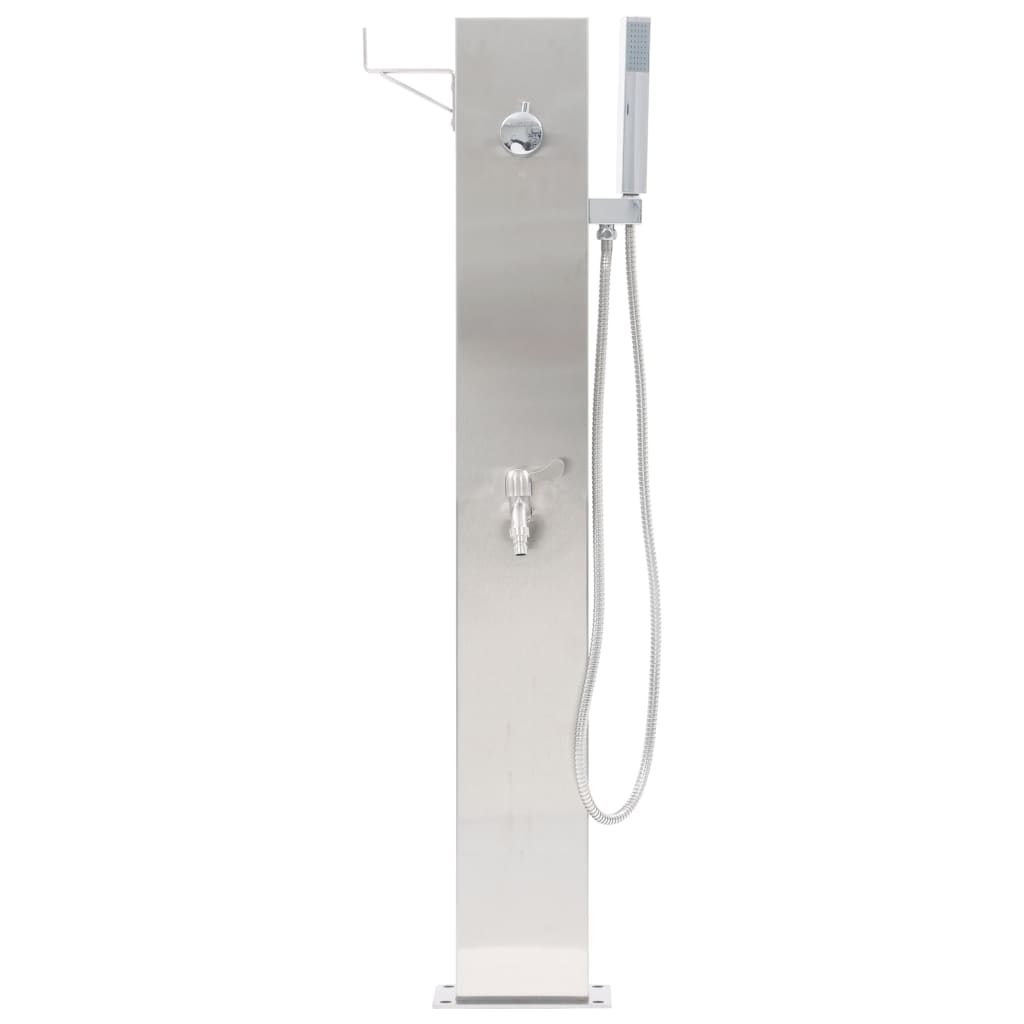 Rubinetteria per Doccia da Giardino 110 cm in Acciaio inox