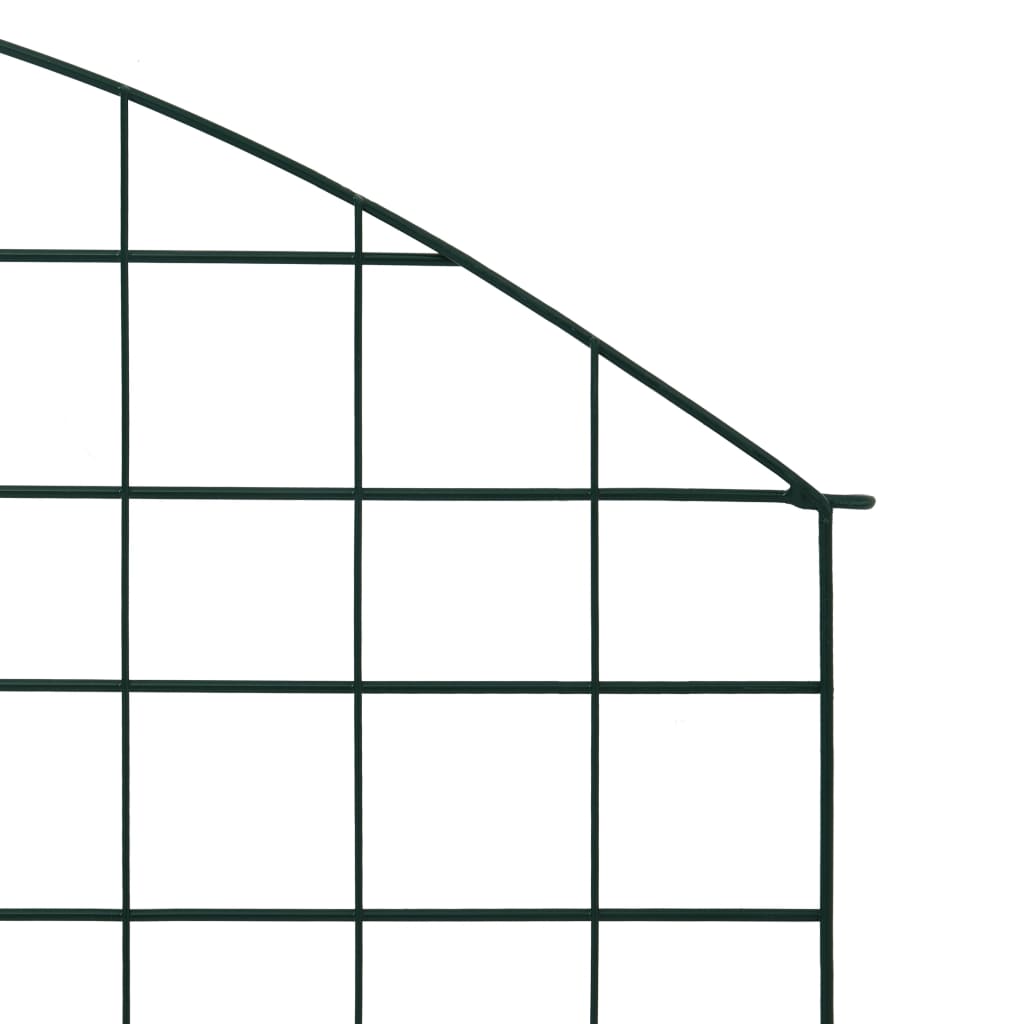 Set Recinzione da Giardino ad Arco 77,5x78,5 cm Verde