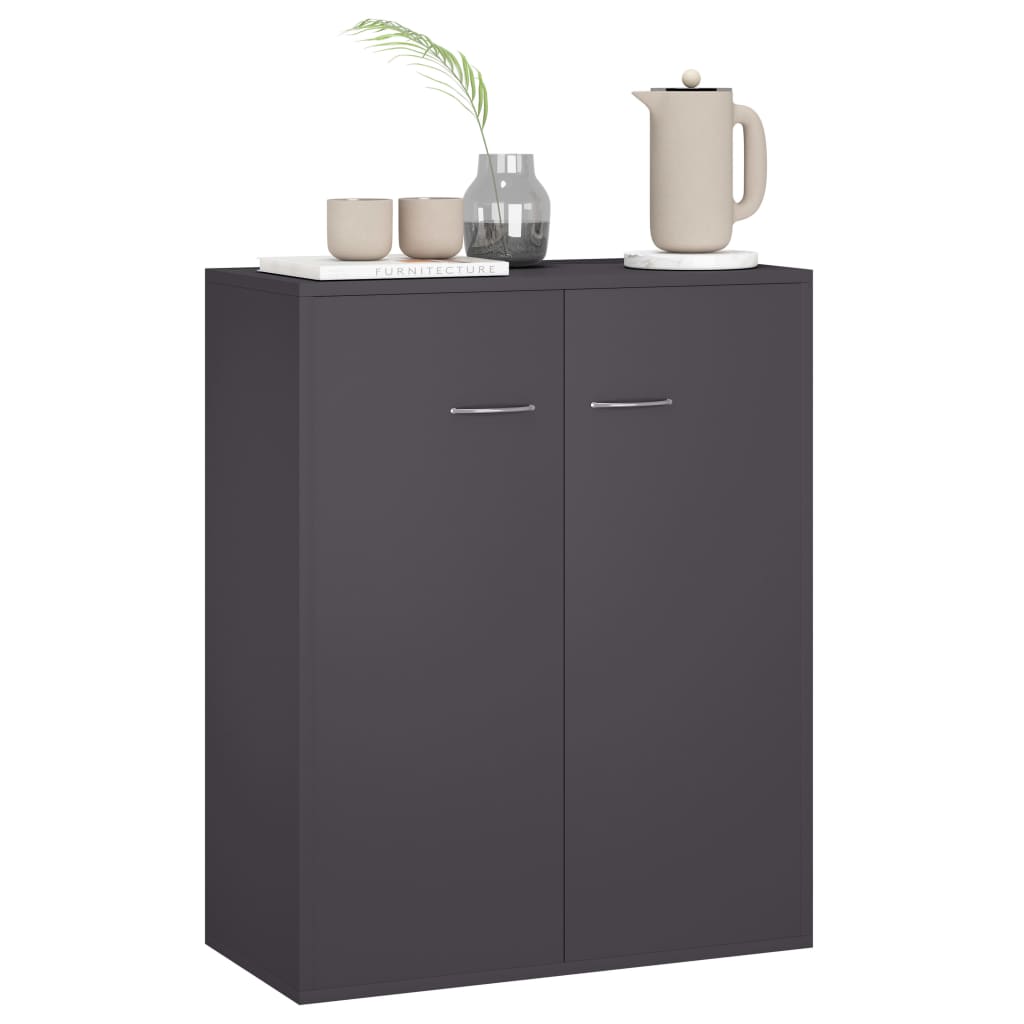Credenza Grigia 60x30x75 cm in Legno Multistrato