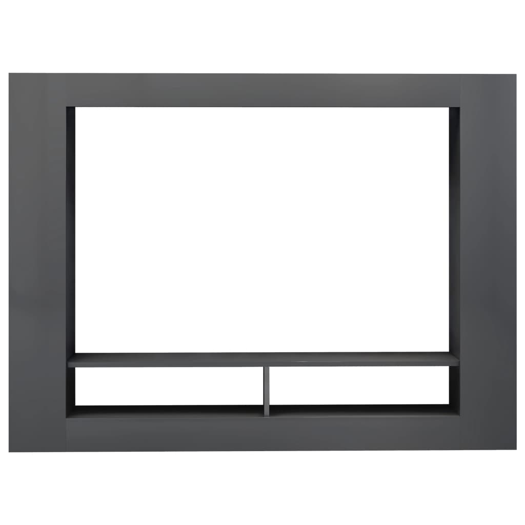Mobile Porta TV Grigio Lucido 152x22x113cm in Legno Multistrato