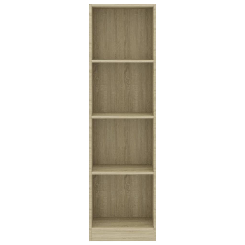 Libreria 4 Ripiani Rovere Sonoma 40x24x142 cm Legno Multistrato