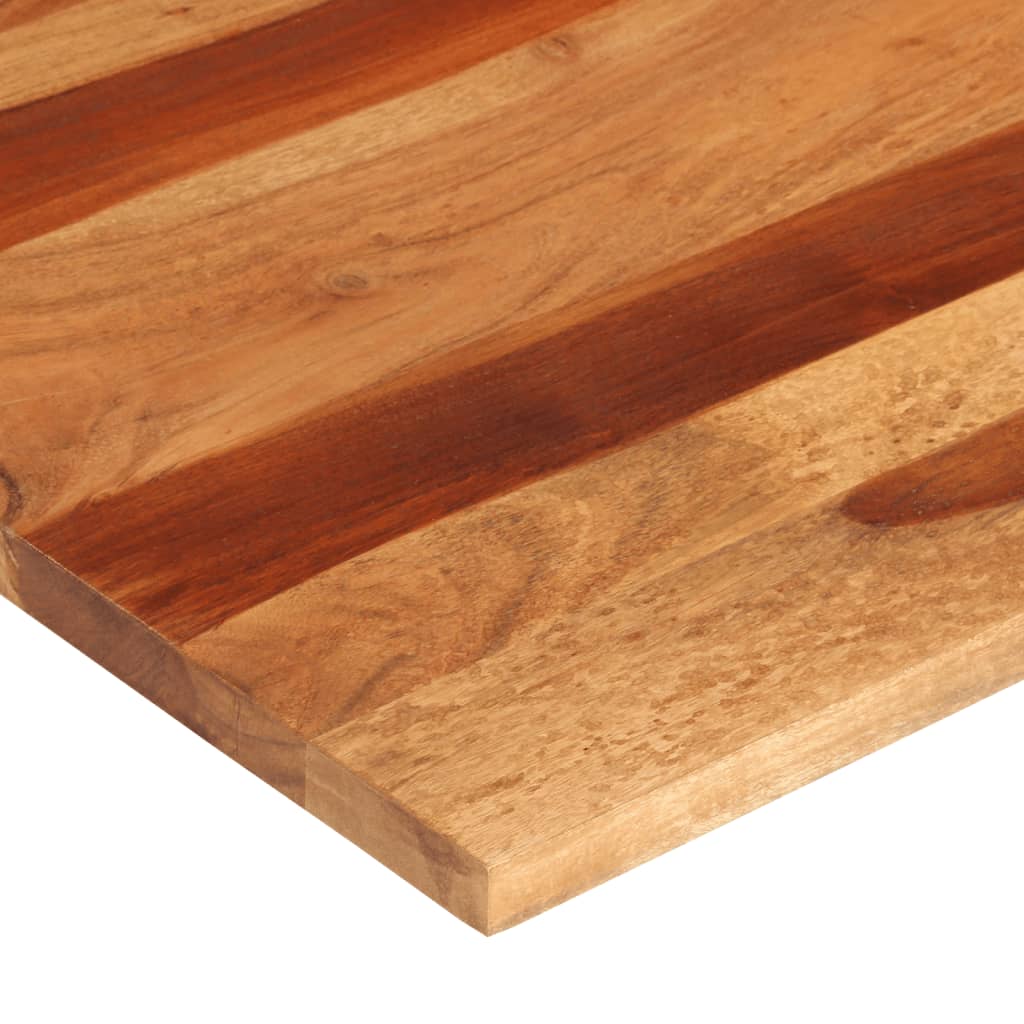 Piano Tavolo in Legno Massello di Acacia 25-27 mm 80x80 cm