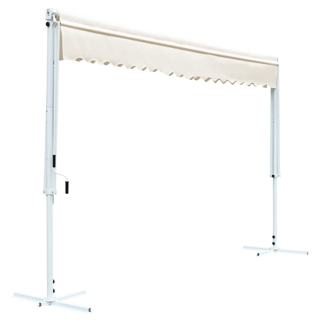 Tenda Parasole con Piedistallo 600x300 cm Crema