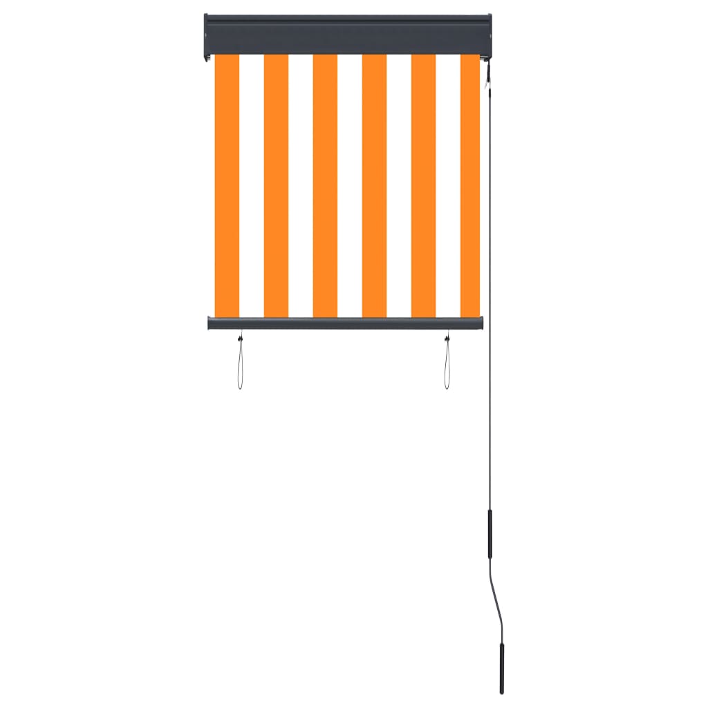 Tenda a Rullo per Esterni 60x250 cm Bianca e Arancione